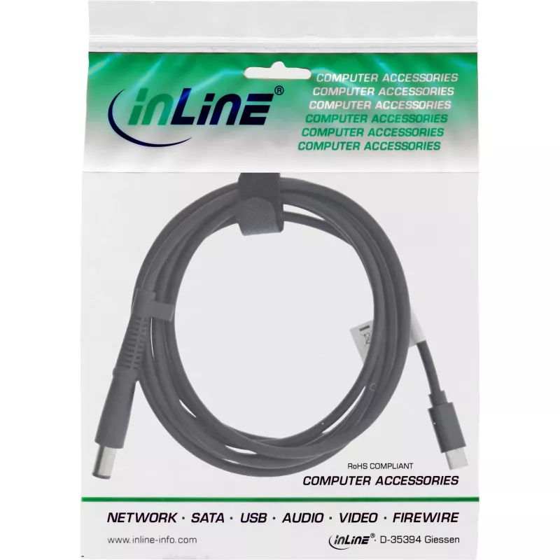 InLine Καλώδιο φόρτισης USB-C σε HP Notebook (στρογγυλό/μεγάλο), 2m