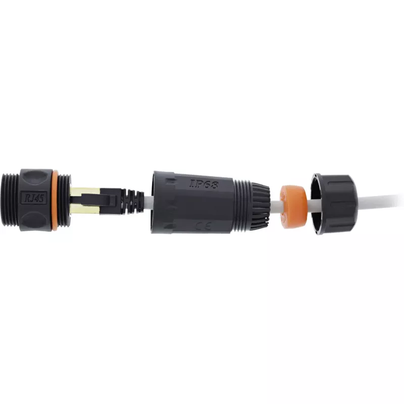 InLine Σύνδεσμος Cat.6A, αδιάβροχος IP68, 2x RJ45 θηλυκό/θηλυκό, 1:1