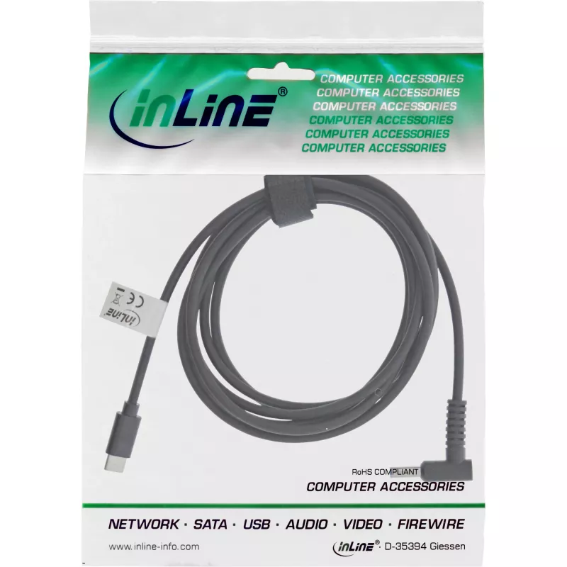 InLine Καλώδιο φόρτισης USB-C σε HP Notebook (στρογγυλό/μικρό), 2 m