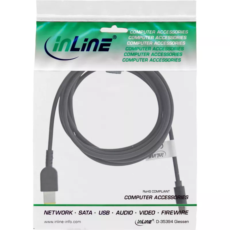 InLine Καλώδιο φόρτισης USB-C σε Lenovo Notebook (ορθογώνιο), 2 m
