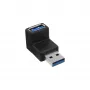 Προσαρμογέας USB 3.0 Type-A αρσενικό / A θηλυκό υπό γωνία 90° InLine 35300R