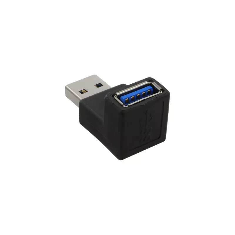 Προσαρμογέας USB 3.0 Type-A αρσενικό / A θηλυκό υπό γωνία 90° InLine 35300R