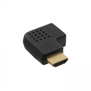 Προσαρμογέας InLine HDMI αρσενικό θηλυκό πλαϊνά υπό γωνία δεξιά επιχρυσωμένος 17600T
