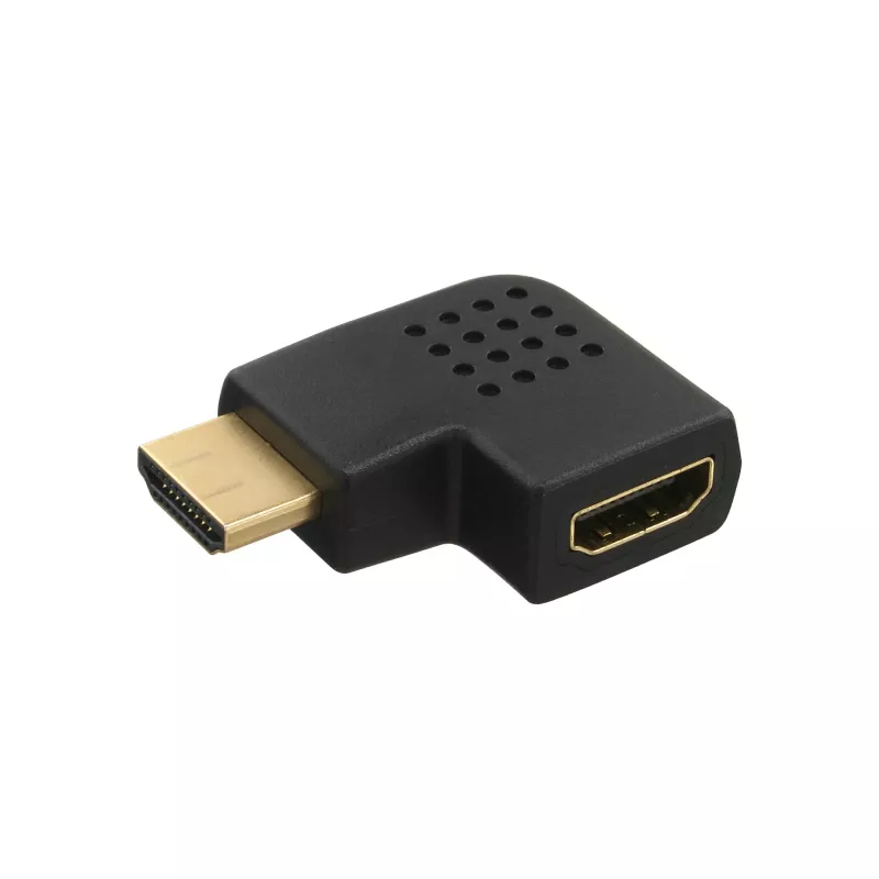 Προσαρμογέας InLine HDMI αρσενικό θηλυκό πλαϊνά υπό γωνία δεξιά επιχρυσωμένος 17600T