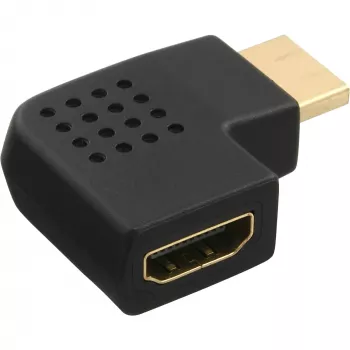 Προσαρμογέας InLine HDMI αρσενικό θηλυκό πλαϊνά υπό γωνία αριστερά επιχρυσωμένος 17600S