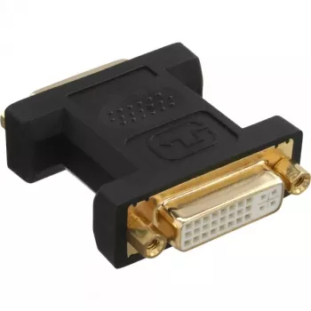 Προσαρμογέας InLine DVI-I ψηφιακός + αναλογικός 24+5 θηλυκό / θηλυκό μαύρο επιχρυσωμένος