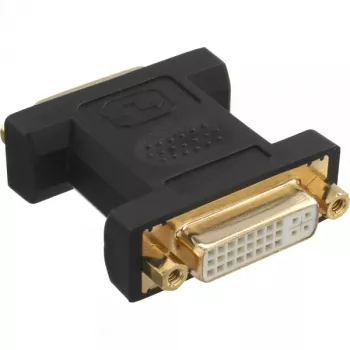 Προσαρμογέας InLine DVI-I ψηφιακός + αναλογικός 24+5 θηλυκό / θηλυκό μαύρο επιχρυσωμένος