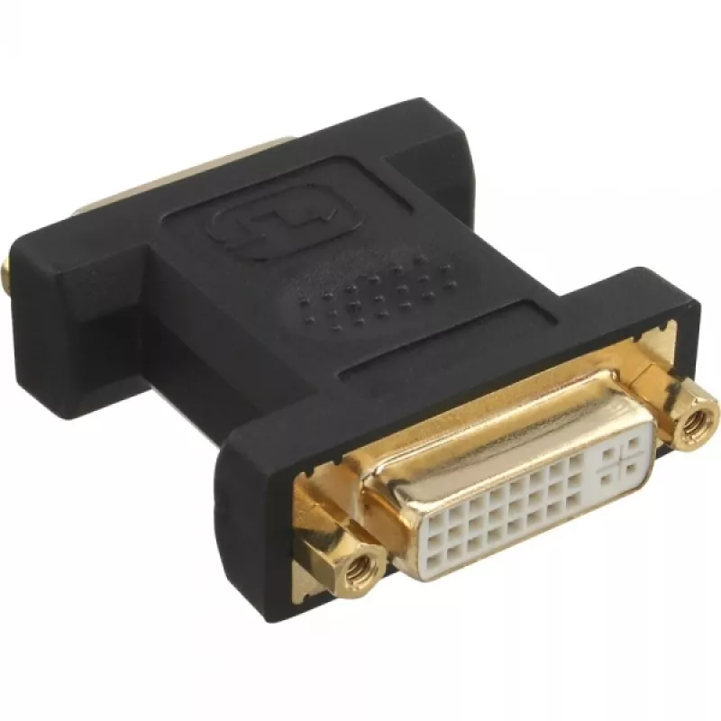 Προσαρμογέας InLine DVI-I ψηφιακός + αναλογικός 24+5 θηλυκό / θηλυκό μαύρο επιχρυσωμένος