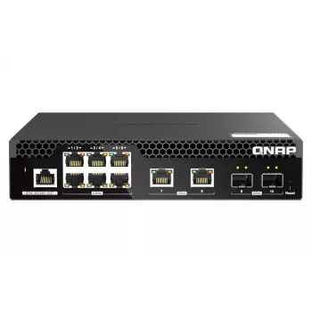 Διακόπτης δικτύου QNAP QSW-M2106R-2S2T Managed L2 10G Ethernet (100/1000/10000) 1U μαύρο