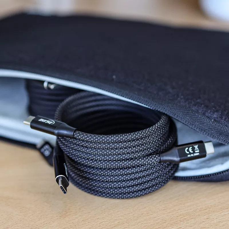 Μαγνητικό καλώδιο USB-C InLine, USB-C βύσμα/βύσμα, 100W, μαύρο, 2m