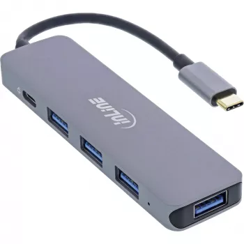USB Hub InLine USB 3.2 USB-C Multi Hub 4x USB-A 5Gb/s + USB-C (δεδομένα/PD 87W)