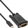 Καλώδιο οθόνης USB InLine, USB-C βύσμα / VGA βύσμα (DP Alt Mode), μαύρο, 2 m