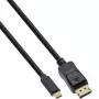 Καλώδιο οθόνης USB InLine, USB-C βύσμα σε DisplayPort βύσμα, 2 m