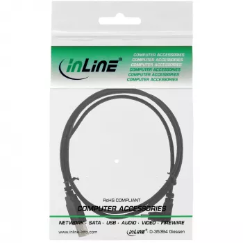 InLine Καλώδιο USB Type-A αρσενικό / Mini-USB αρσενικό 5 Pin γωνιακό προς τα κάτω 90° μαύρο 1m