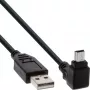Καλώδιο USB Type-A αρσενικό / Mini 5-Pin αρσενικό γωνιακό 90° μαύρο 1 m InLine 34110