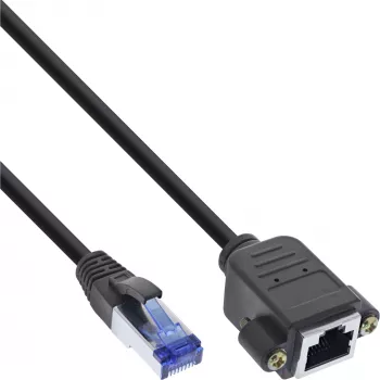 InLine Patch καλώδιο επέκτασης τοποθέτησης, S/FTP (PiMf), Cat.6A, LSZH, χαλκός, 0,5 m