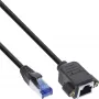 InLine Patch καλώδιο επέκτασης τοποθέτησης, S/FTP (PiMf), Cat.6A, LSZH, χαλκός, 0,5 m