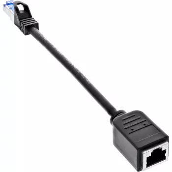 InLine Επέκταση patch καλωδίου, προστασία RJ45, S/FTP (PiMf), Cat.6A, 0,2m