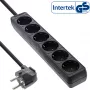 Πολύπριζο InLine, 6 θέσεων Schuko CEE 7/3, μαύρο, 1,5 m