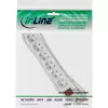 Πολύπριζο InLine 16461T 6 θέσεων Schuko CEE 7/3 λευκό 1,5m