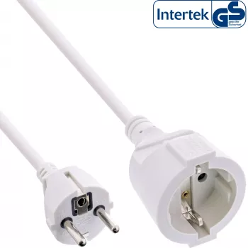 Καλώδιο επέκτασης ρεύματος InLine, λευκό, 10 m