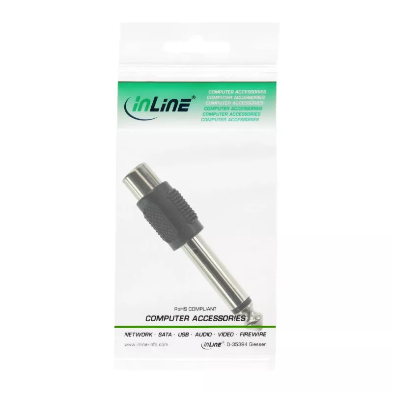 Αντάπτορας ήχου InLine 6,3mm αρσενικό RCA μονοφωνικό θηλυκό 99322