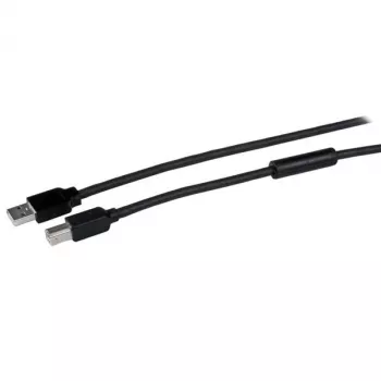 StarTech.com 15m ενεργό καλώδιο USB 2.0 A σε B, μακρύ καλώδιο εκτυπωτή USB, 1x USB-A (M), 1x USB-B (M) – μαύρο