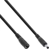 Καλώδιο επέκτασης DC InLine, αρσενικό/θηλυκό DC 4,0x1,7mm, μαύρο, 3m