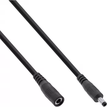 Καλώδιο επέκτασης DC InLine, αρσενικό/θηλυκό DC 4,0x1,7mm, μαύρο, 3m
