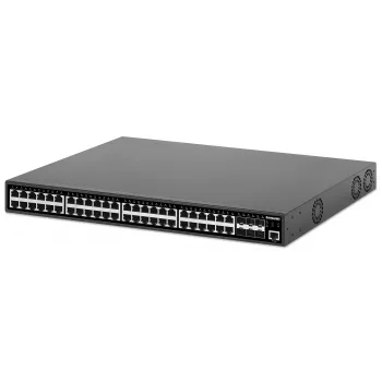 Intellinet 48-Port Gigabit Ethernet PoE+ Layer 2+ Managed Switch με έξι 10G SFP+ Uplinks IEEE 802.3at/af (PoE+/PoE) συμβατό, 450 W PoE-Budget, Layer 2+/Layer 3 Lite, 6 x 10G SFP+ ανοιχτό