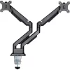 InLine βάση γραφείου με μηχανισμό ανύψωσης και USB/Ήχο, 2 οθόνες έως 81 cm (32 ίντσες), μαύρο