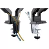 InLine βάση γραφείου με μηχανισμό ανύψωσης και USB/Ήχο, 2 οθόνες έως 81 cm (32 ίντσες), μαύρο