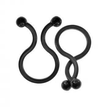 Twist Ties InLine 26–30 mm μαύρο, 10 τεμ. — οργανωτής καλωδίων/κλωστών, 30 mm μήκος
