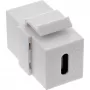 InLine USB 3.1 Snap-In μονάδα, USB-C υποδοχή θηλυκή/υποδοχή θηλυκή, λευκό κουτί