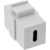 InLine USB 3.1 Snap-In μονάδα, USB-C υποδοχή θηλυκή/υποδοχή θηλυκή, λευκό κουτί