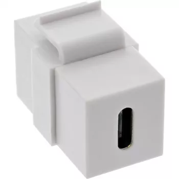 InLine USB 3.1 Snap-In μονάδα, USB-C υποδοχή θηλυκή/υποδοχή θηλυκή, λευκό κουτί