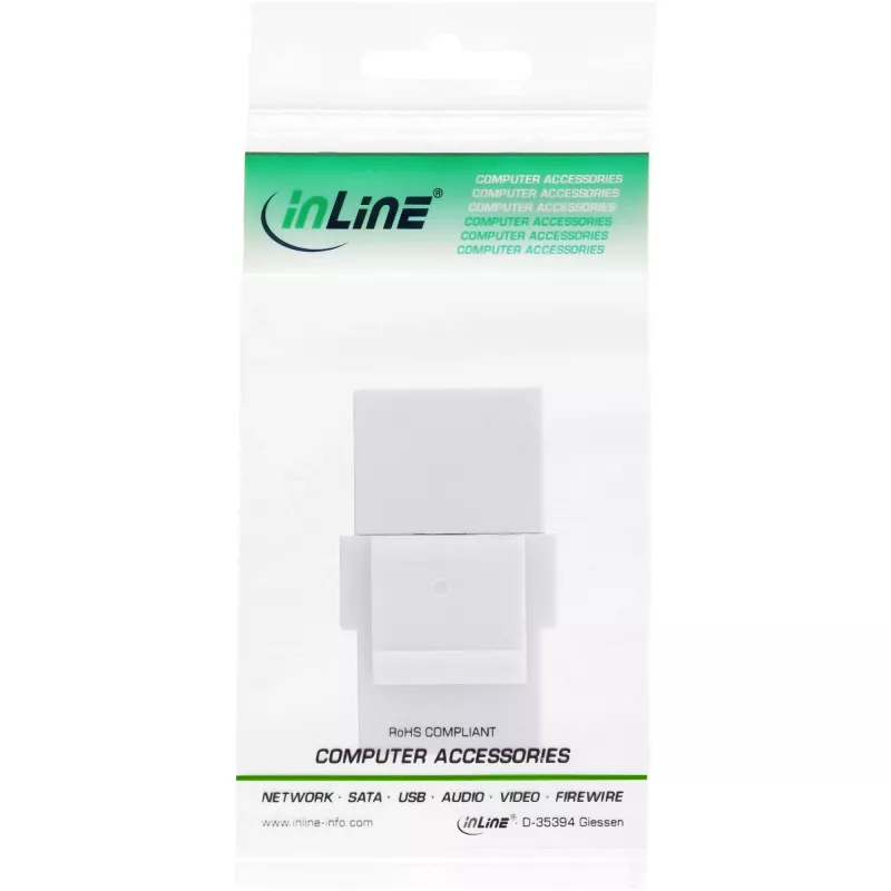 InLine USB 3.1 Snap-In μονάδα, USB-C υποδοχή θηλυκή/υποδοχή θηλυκή, λευκό κουτί