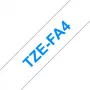 Brother TZE-FA4 μελανοταινία ετικετών μπλε σε λευκό