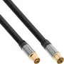 Καλώδιο κεραίας InLine Premium 69203P 4-πλή θωράκιση >110 dB μαύρο 3 m