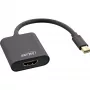 InLine προσαρμογέας Mini DisplayPort σε HDMI 4K/60Hz με ήχο, αλουμίνιο, 0,15 m, μαύρο