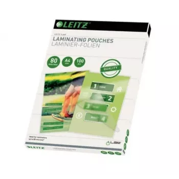 Leitz iLAM 33818 θήκες πλαστικοποίησης A4, 80 mic, γυαλιστερές διαφανείς, 100 τεμ.
