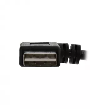 InLine καλώδιο USB 2.0 Smart γωνιακό + αναστρέψιμο Type-A βύσμα αρσενικό / υποδοχή θηλυκή μαύρο 0,2 m
