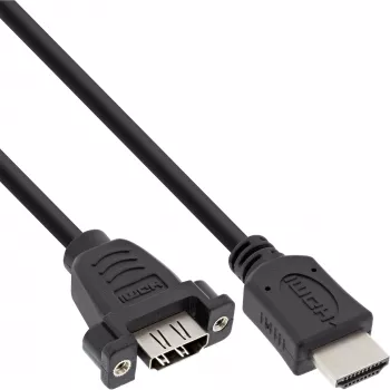 HDMI 4K2K Προσαρμογέας Type-A αρσενικό / A υποδοχή θηλυκή με φλάντζα 0,6m InLine 17500B