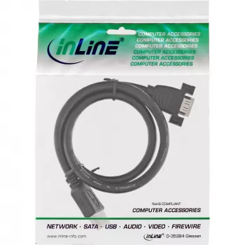 HDMI 4K2K Προσαρμογέας Type-A αρσενικό / A υποδοχή θηλυκή με φλάντζα 0,6m InLine 17500B