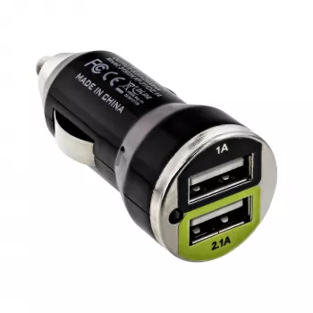 InLine USB DUAL+ Σετ φόρτισης αυτοκινήτου, τροφοδοτικό με σπιράλ καλώδιο 1m