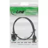 InLine Καλώδιο patch λεπτό, U/FTP, Cat.8.1, TPE χωρίς αλογόνα, μαύρο 0,3 m