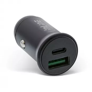 InLine USB φορτιστής αυτοκινήτου τροφοδοτικό Power Delivery, USB-A + USB-C, μαύρο