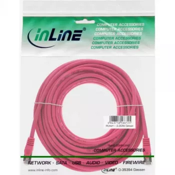 Καλώδιο δικτύου InLine SF/UTP Cat.5e ροζ 15m