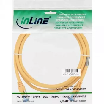 Καλώδιο δικτύου InLine S/FTP PiMF Cat.6A χωρίς αλογόνα 500 MHz κίτρινο 1,5 m