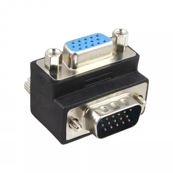Προσαρμογέας VGA InLine 90° 15 Pin αρσενικό βύσμα / υποδοχή θηλυκή, InLine, 37248I